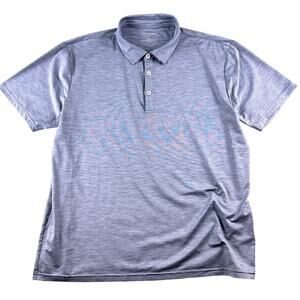 Pronto Uomo Polo Shirt Men's XL Gray Striped Coolmax Performance Golf Casual